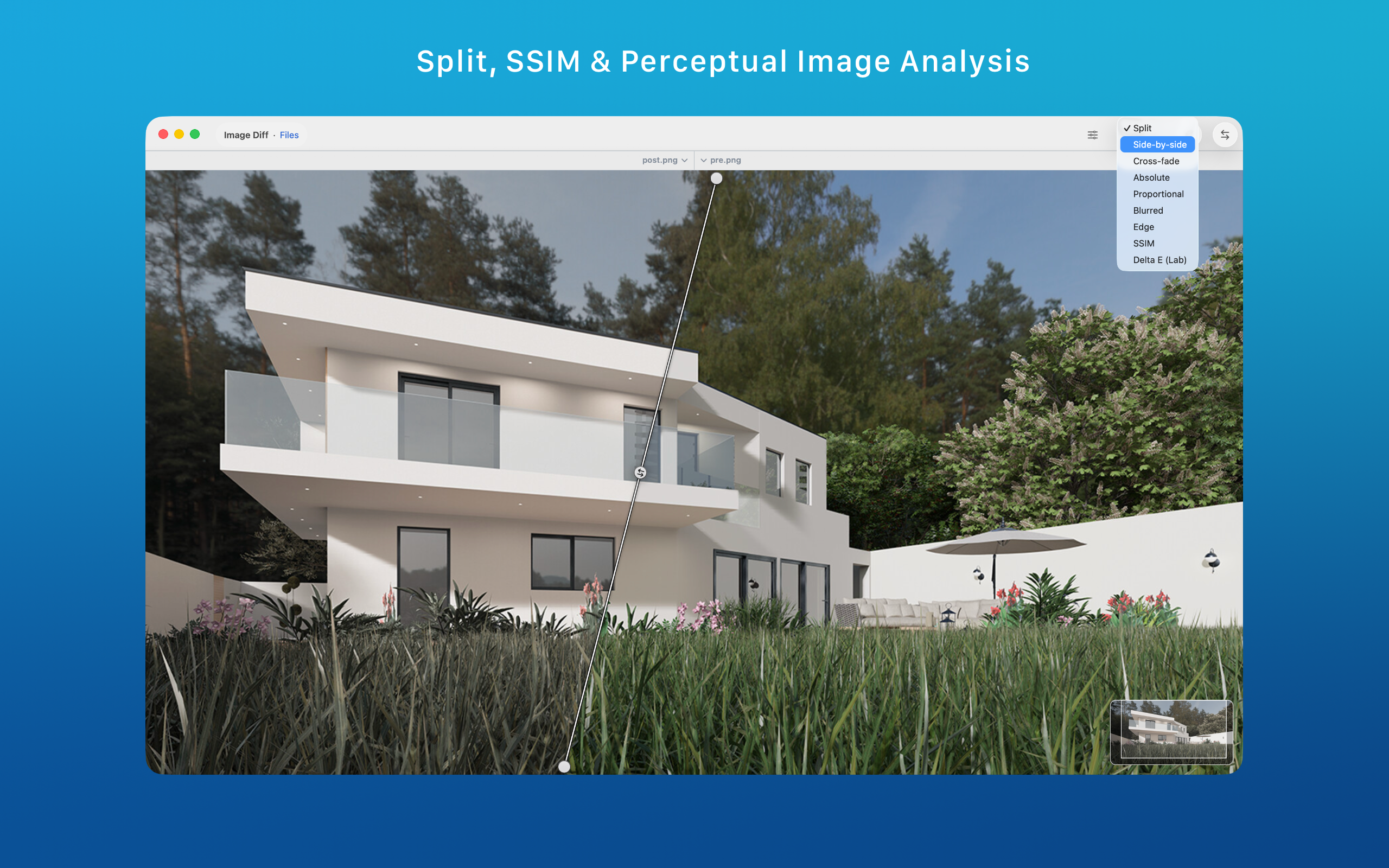 ABDiff image comparison modes on macOS