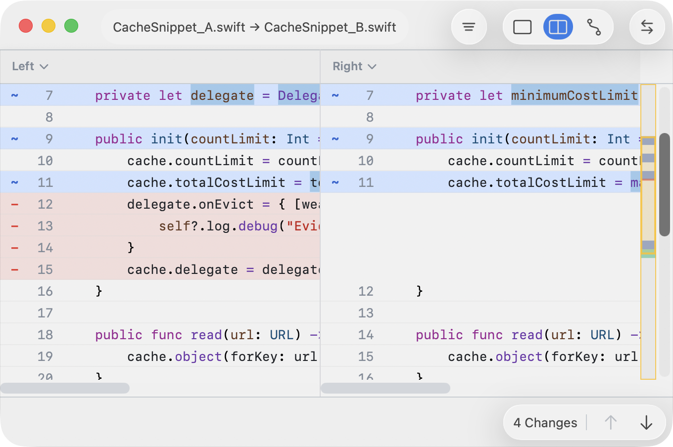 Two-Pane text diff
